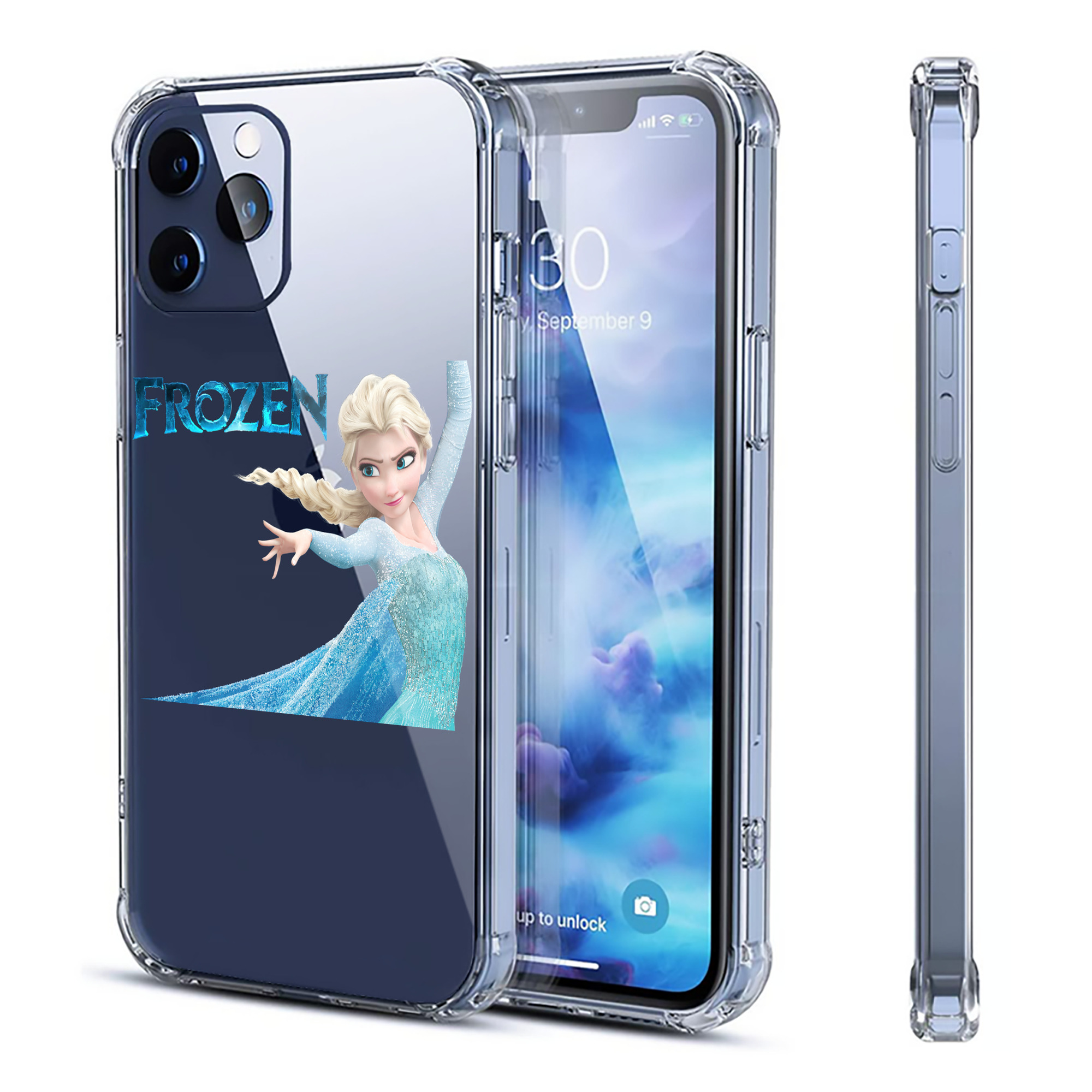 （画像用） アナと雪の女王 アンナ エルサ Frozen Anna Elsa 【iPhone 12シリーズ対応】透明スマホケース（クリアソフトケース）